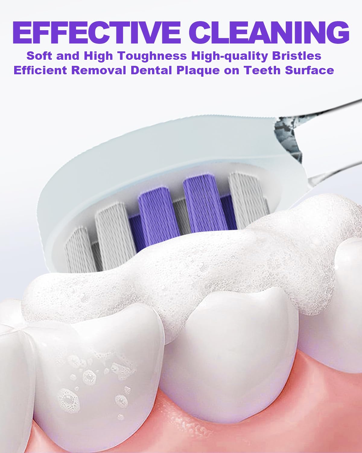 Acelike Kids Electric Toothbrush with UV Mode，Oscillation and Vibration Toothbrush, Cute Ice Cream Appearance, Silicone Anti Slip Handle, 4 Modes & 2-Min Smart Timer, One Charge Last 60 Days (Blue)