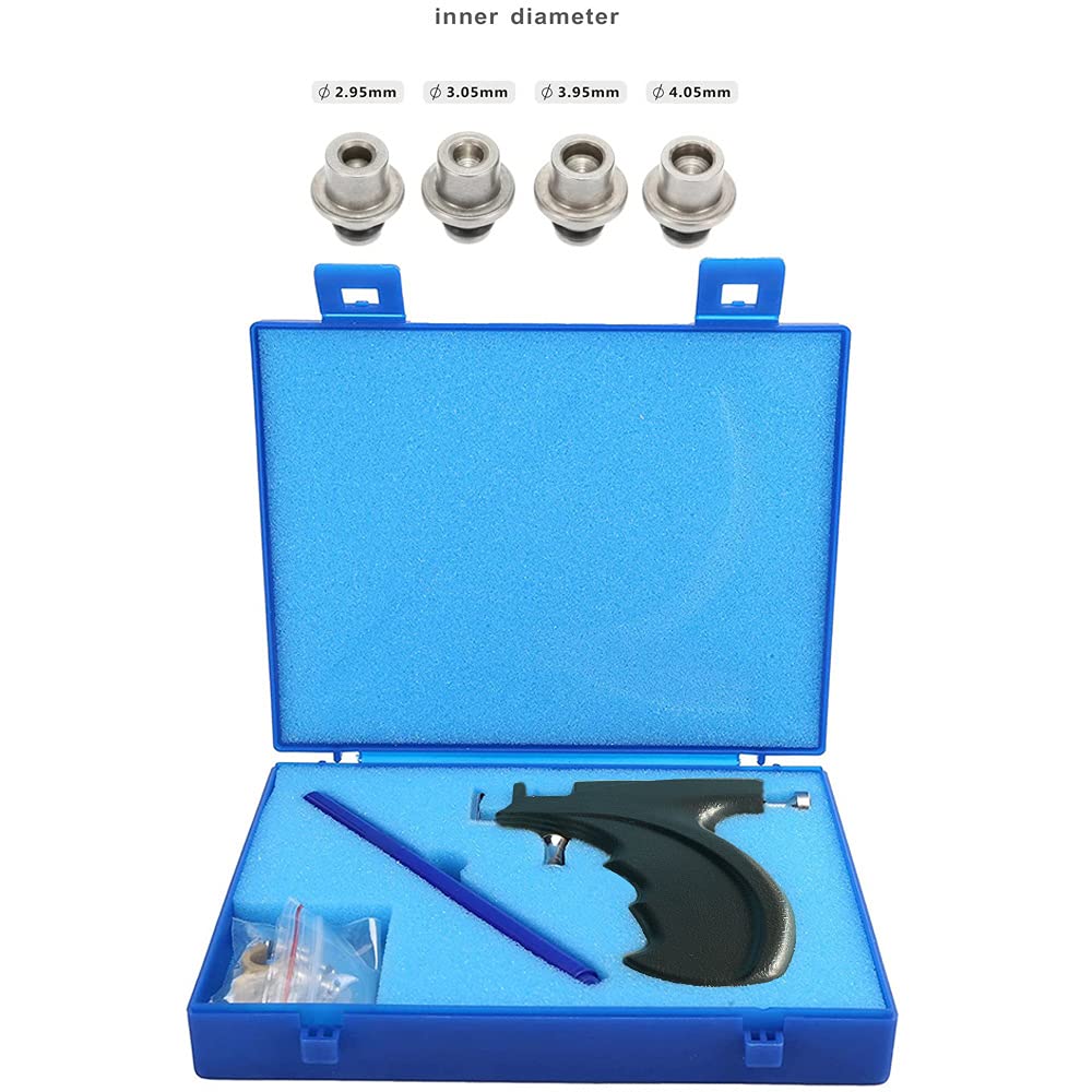 LECIEL Reusable Ear Piercing Gun Kit, Professional Body Nose Lip Piercing Kits with 16 Pairs Stud Earrings (6 Pairs Sterling Silver Stud Earrings+10 Pairs Gun Stud Earrings)