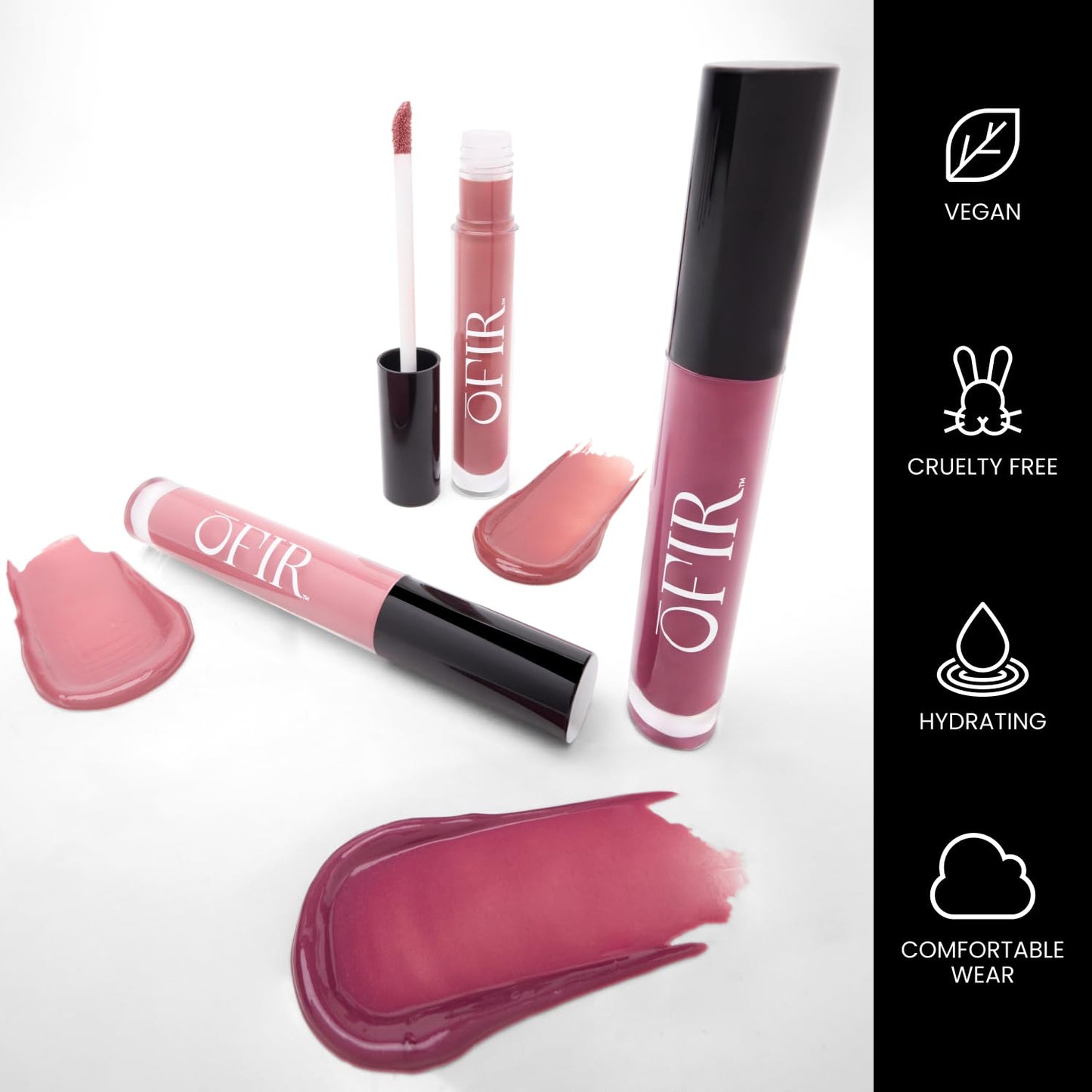 OFIR Hue Hydrator Lip Jelly - Luminous Gloss With Apricot & Coconut Oil | Mocha Glow - Warm Terracotta, 0.135 Fl oz
