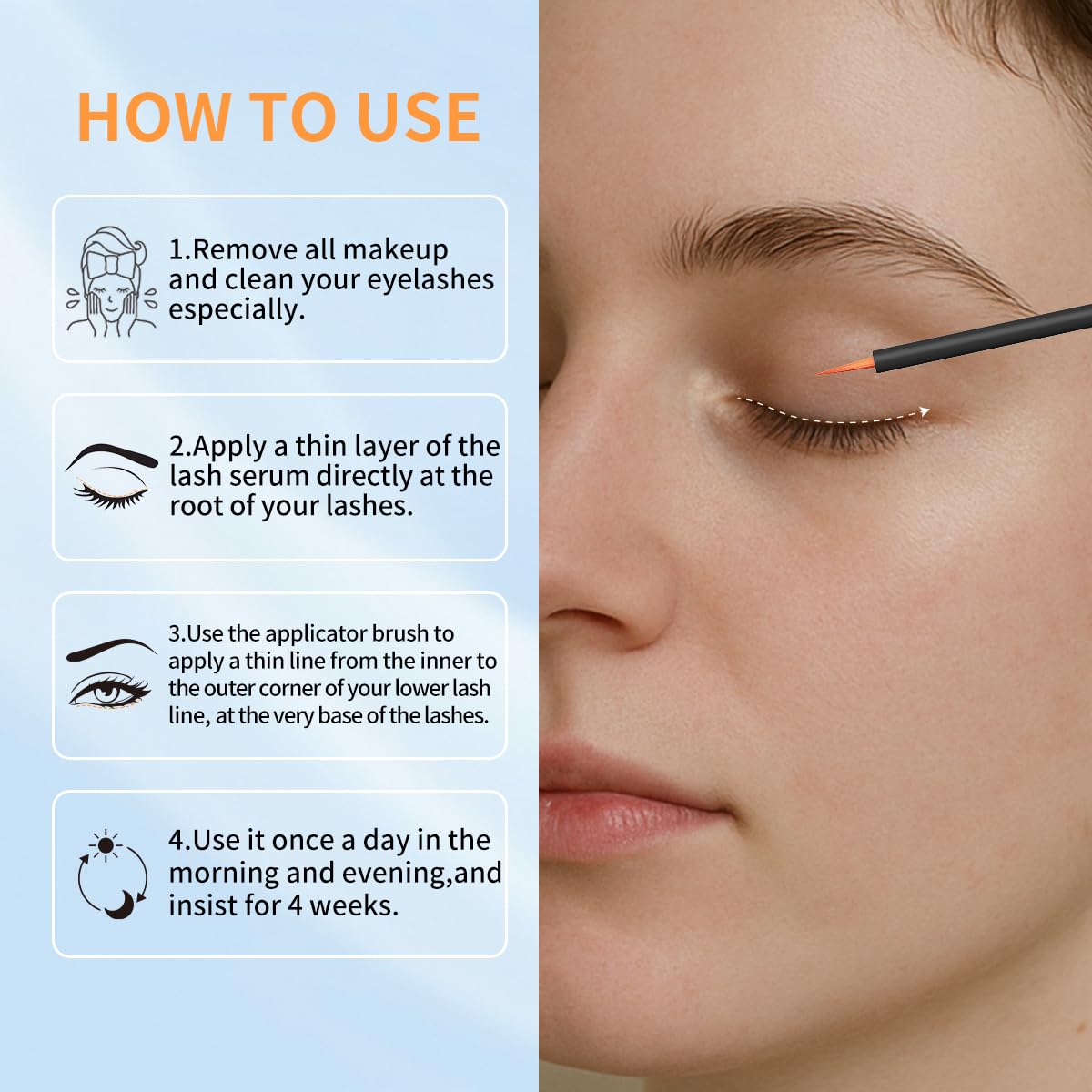 W3W Lash Serum - Eyelash Growth Serum with Advanced Formula to Boost Longer, Thicker Fuller Looking Lashes Nourishing Lash For Eyelash Growth Vegan & Cruelty-Free for Sensitive Eyes 4ml