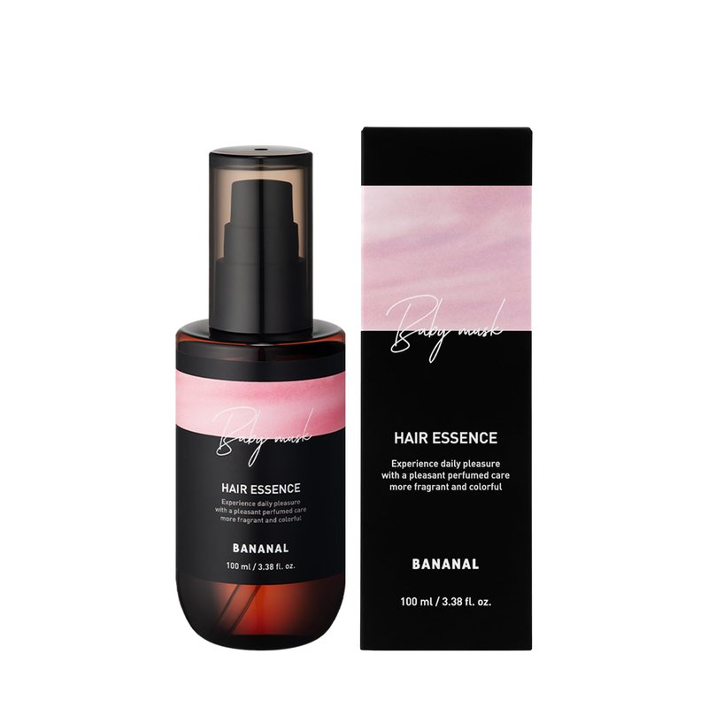 BANANAL 2-in-1 Perfumed Hair Oil & Serum - Korean Hair Care with Moroccan Argan Oil for Dry Damaged Hair, Anti-Frizz Glass Hair Shine, 12 Amino Acids, Paraben-Free, Baby Powdery Musk, 3.38 fl oz
