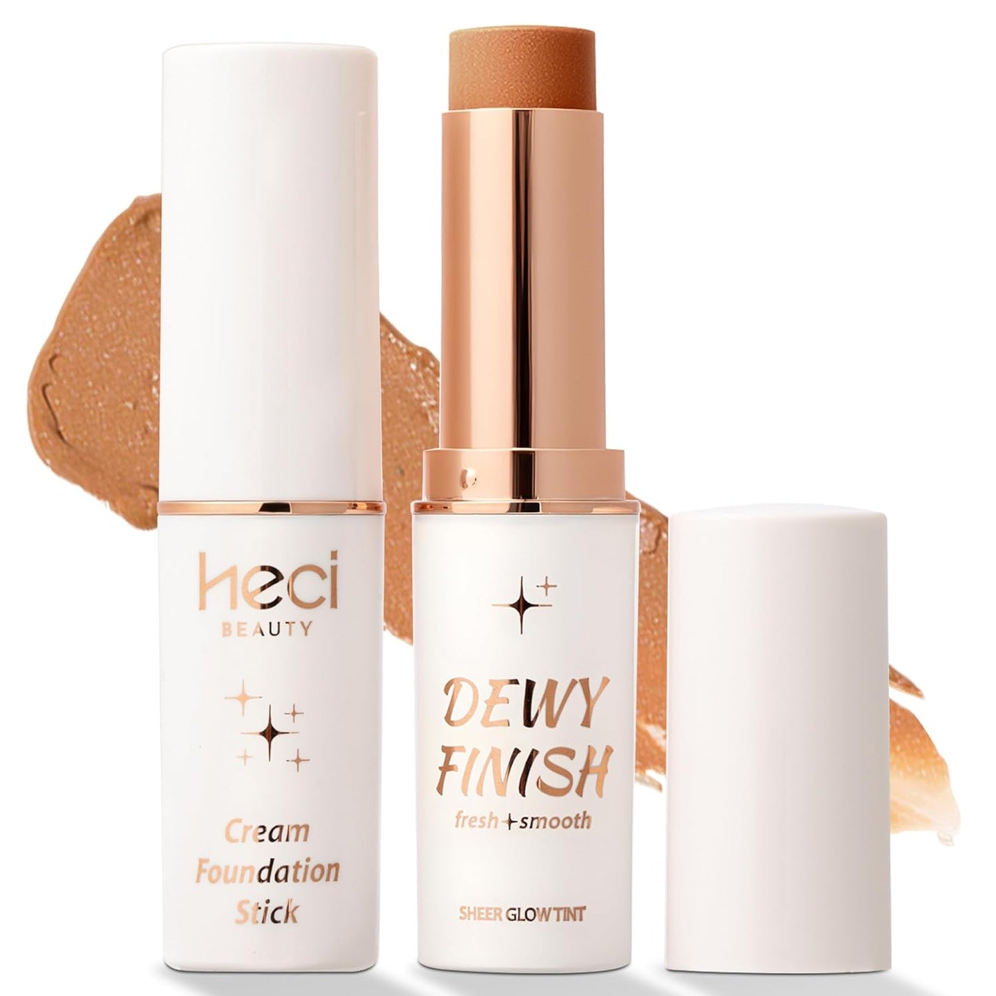 Tinted Foundation Stick - Balm to Cream Formula with Hydrating Ingredients | Medium Dark 04, 0.25 oz