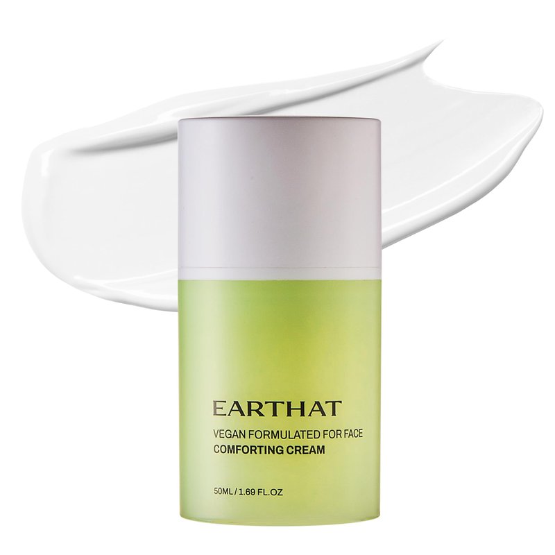 EARTHAT Redness Relief Face Cream for Sensitive Skin, Barrier Repair Moisturizer with Ceramide, Panthenol & 8-Type Hyaluronic Acid, Soothing & Hydrating, Korean Skincare, 1.69 fl oz