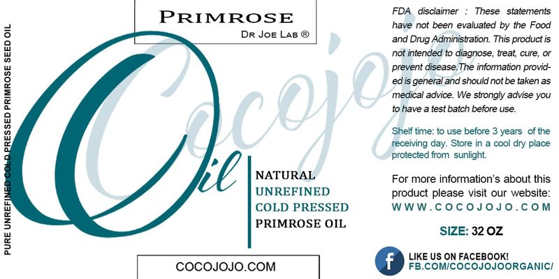 Evening Primrose Oil - Pure Cold Pressed Extra Virgin Seed Oil for Hair, Skin & Nails | 32 oz