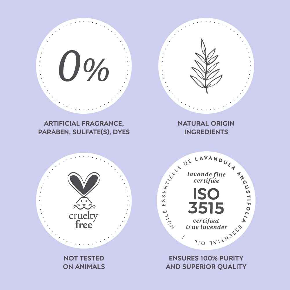 Bleu Lavande - Natural Lavender body milk - Made with Certified Premium & 100% Pure True Lavender Essential Oil - Soothing, Cruelty-free and Vegan - No Artificial Fragrances - 8.4 Fl Oz