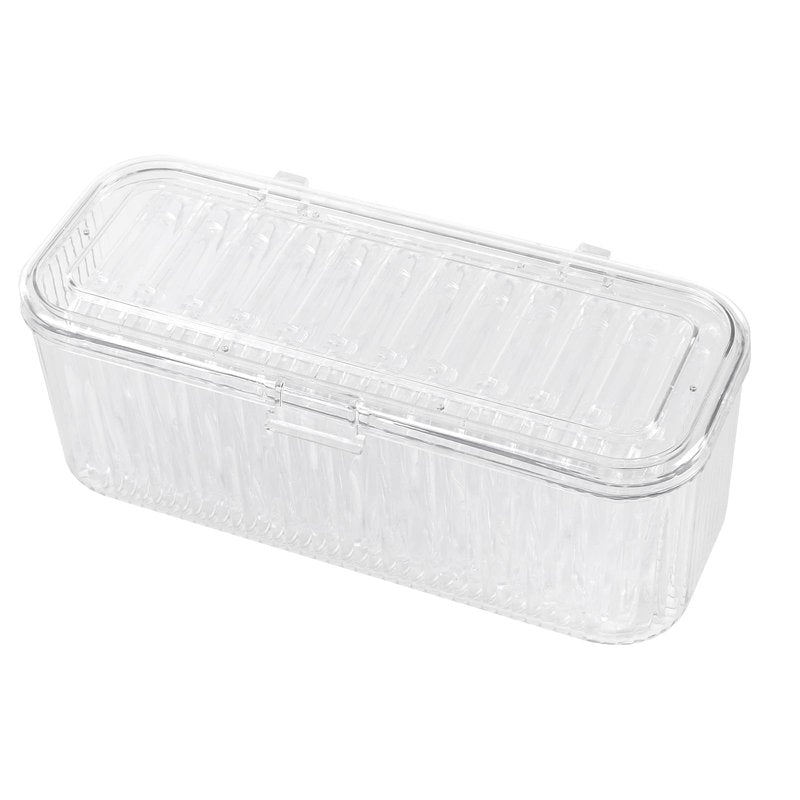 JAPCHET 24 PCS 3.3 Inch Press on Nail Organizer, Clear Storage Box with 2 Big Storage Box for Nails Display Home Salon