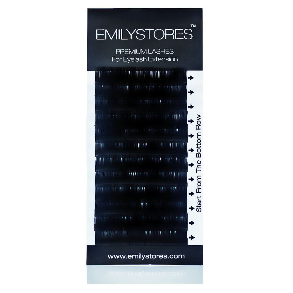 EMILYSTORES Eyelash Extensions 0.07mm Thickness D Curl Length 17mm Single Size Rapid Volume Eyelash For Lash Extensions, Easy Fan Blooming Flower Lashes, Self Fanning Lashes, (0.07,D,17mm)