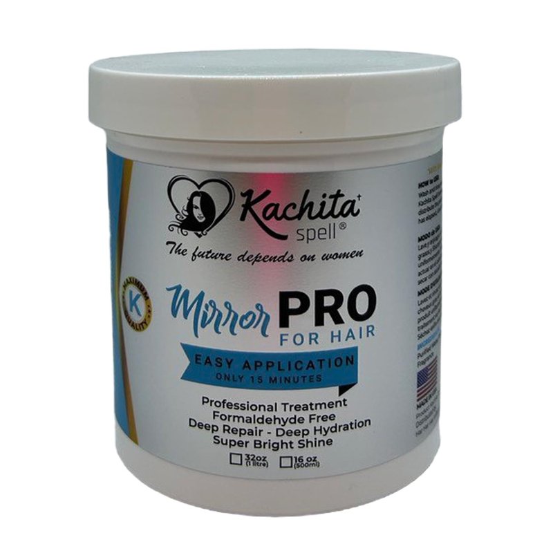 Kachita Spell New Hair Treatment 16oz MirrorPRO Mask, Super Gloss and Shine Capillary Moroccan Argan Oil for Hair and Skin Premium Grade 100% Pure Moisturizer