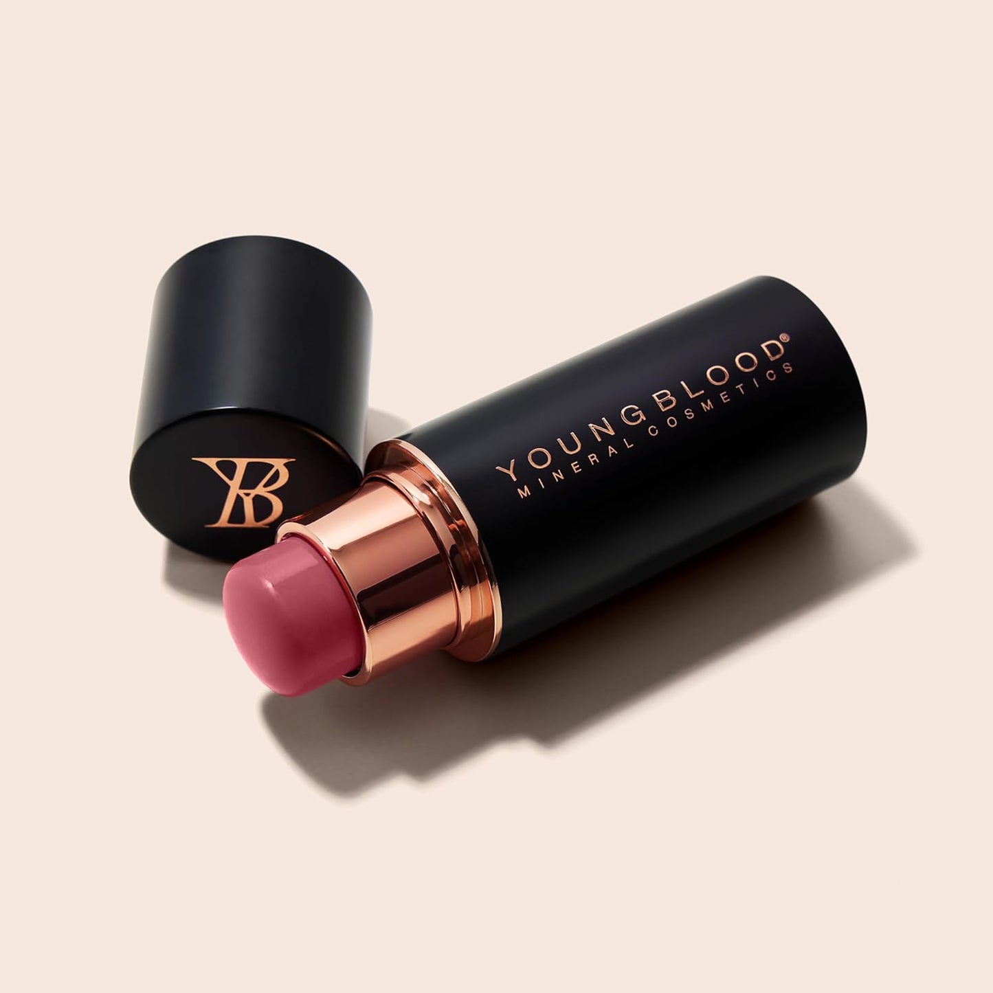 Youngblood VividLuxe Crème Blush Stick - Mulberry Shade for Radiant, Flawless Skin