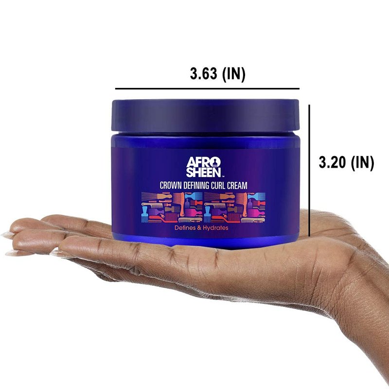 Afro Sheen Crown Defining Curl Cream. Contains Shea Butter and Coconut oil to define and hydrate. 12 Oz.