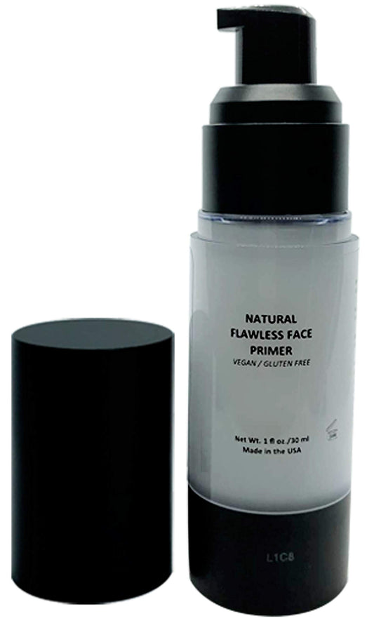 Mom's Secret Natural Flawless Face Makeup Primer, Organic, Vegan, Gluten Free, Non GMO, For All Skin Types, Paraben Free, Cruelty Free, Made in the USA, 1oz