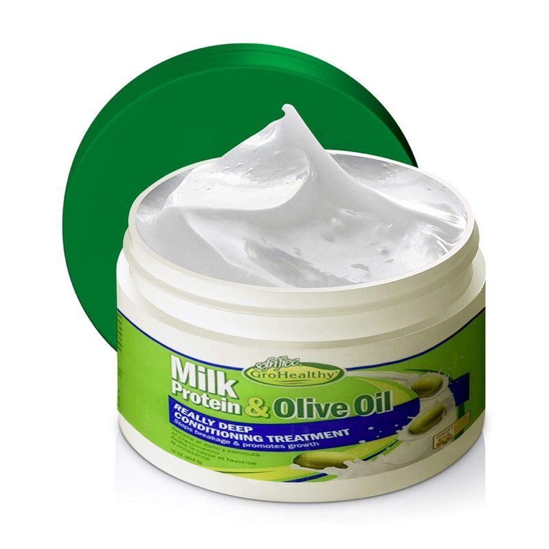 Sof N'Free Deep Conditioner - Grohealthy Milk & Olive Formula | 16 Oz Moisturizing Treatment