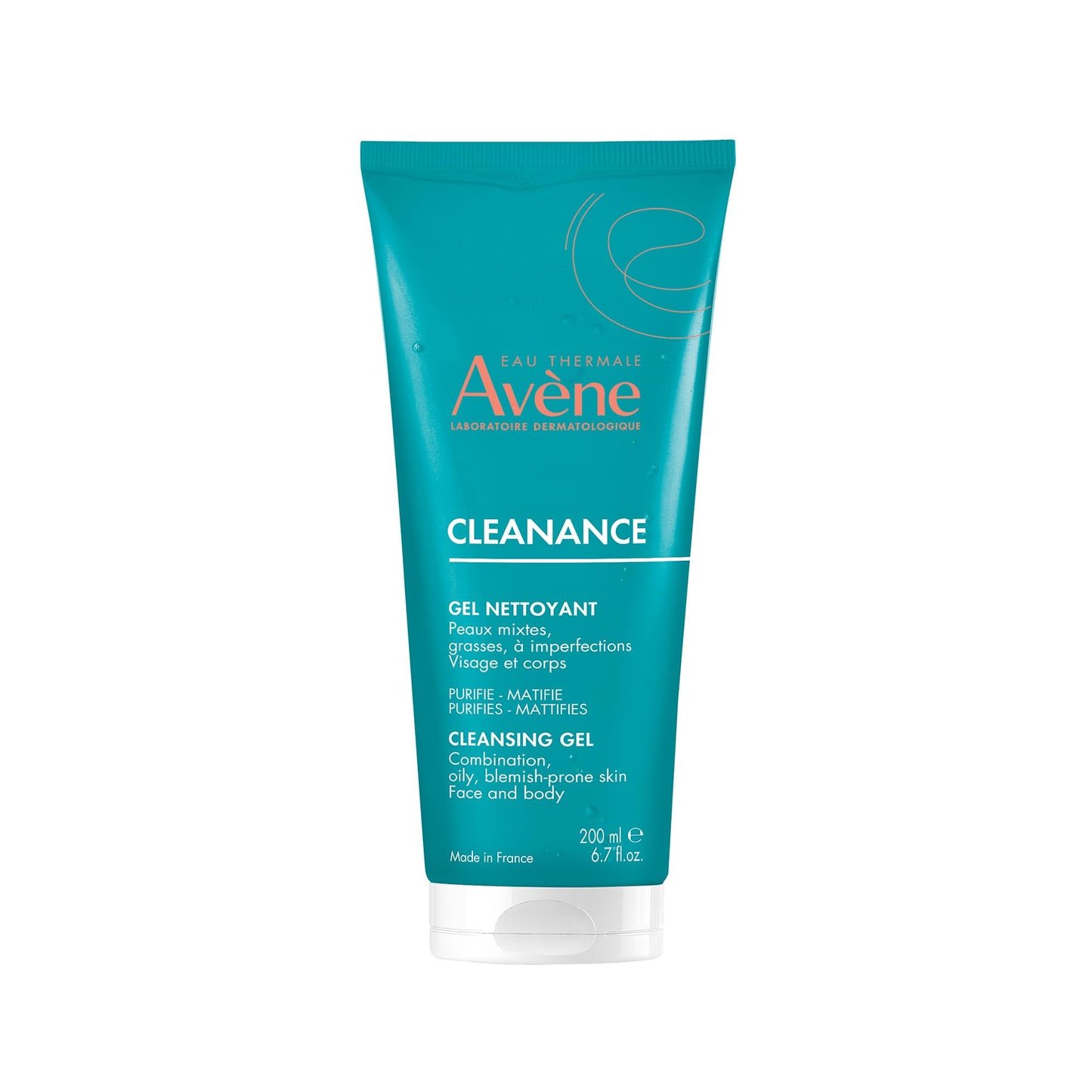 brand Avène Cleanance Cleansing Gel Soap Free Cleanser for Acne Prone, Oily, Face & Body, 6.7 Oz