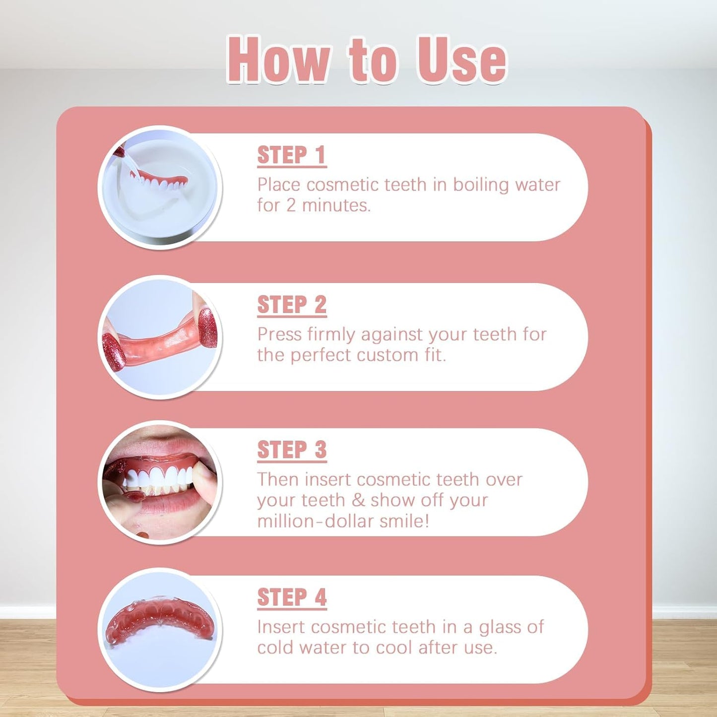 Dentures for Women and Men, Silicone Dentures Upper and Lower