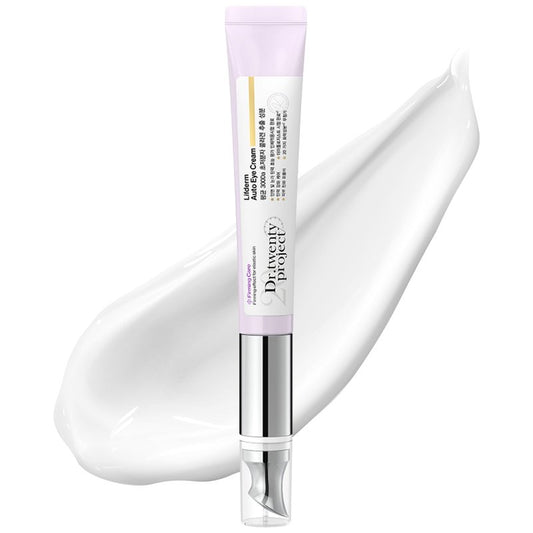 Dr.twentyproject Lifderm Eye Cream with Collagen & Vibrating Device for Wrinkles, Anti-Aging, Dark Circles – Lifting, Firming, Tightening, Depuffing, Nourishing Korean Skincare (20ml 0.6 fl oz)
