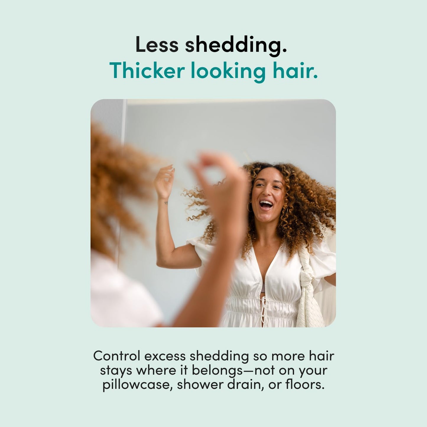 hers Triple Threat Shampoo - Biotin, Saw Palmetto, & Pumpkin Seed Oil Formula - Thickening & Hydrating Shampoo - Color-Safe, Paraben-Free, Vegan - Napa Rose Scent - 6.4 Fl Oz, 2 Pack