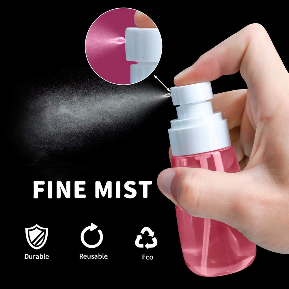 Cosywell Fine Mist Spray Bottle TSA Approved 3.4oz/ 100ml Empty Cosmetic Refillable Travel Containers Plastic Hair Spray Bottle Sprayer for Perfume Skincare Makeup Lotion (3color)