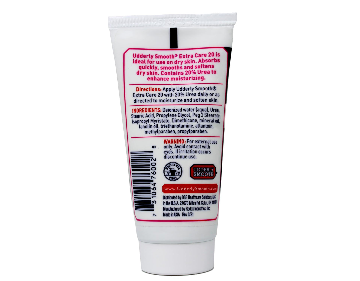 Udderly Smooth Hand & Body Cream Extra Care 20, 2oz Each (Pack of 6)