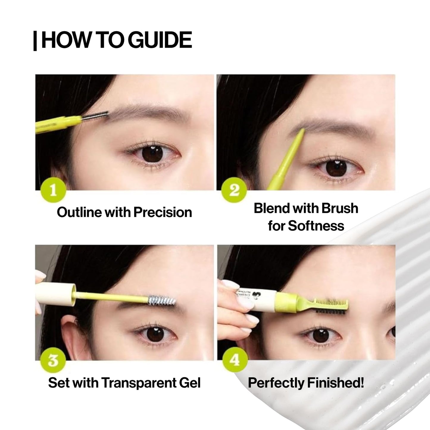 Unleashia Shaper Defining Eyebrow Fixer & Pencil No1. Oatmeal Brown - Super Slim 1mm Eyebrow Pencil