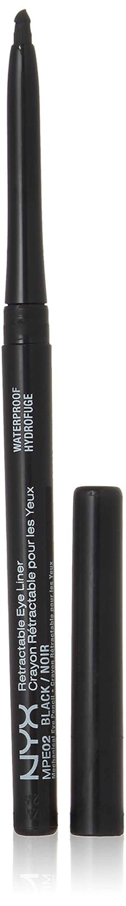 NYX Waterproof Retractable Eyeliner - MPE02 Black | Long-Lasting, Smudge-Proof Formula