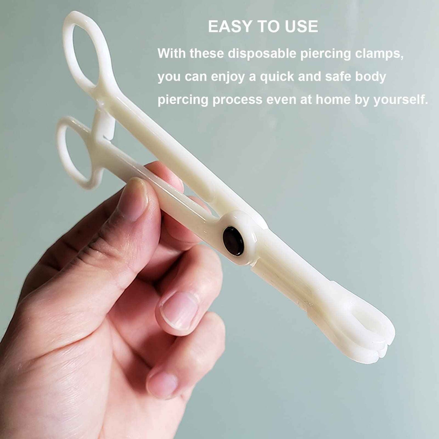 Disposable Piercing Clamps - Lyuxzad 25Pcs Piercing Forceps Rounded Slotted Septum Clamps Septum Forceps for Lip Labret Eyebrow Navel Tongue Belly Ear Nose Piercing Kit Piercing Tools