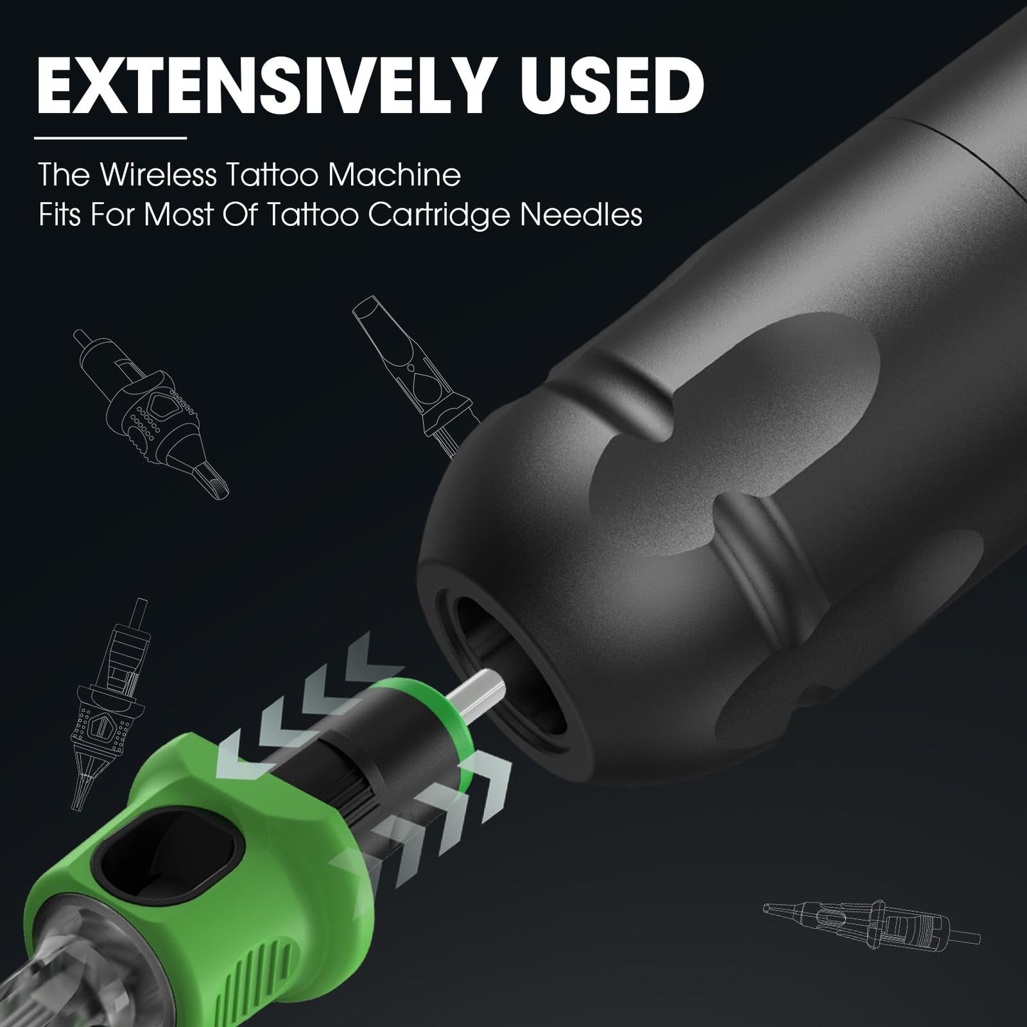 INKin Wireless Tattoo Machine for Beginners, Tattoo Gun with 3.5mm Stroke Length, Ultra-One Tattoo Pen Machine with 1600mAh Battery And LED Digital Display for Starters Play & Learn