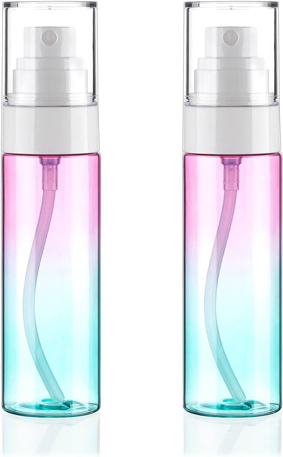 Fine Mist Spray Bottle Plastic Spray Bottles 3.4oz/100ml 2Pack Makeup Setting Spray Bottle TSA Approved Empty Cosmetic Refillable Travel Bottle Containers Sprayer for Water,Perfume,Essential