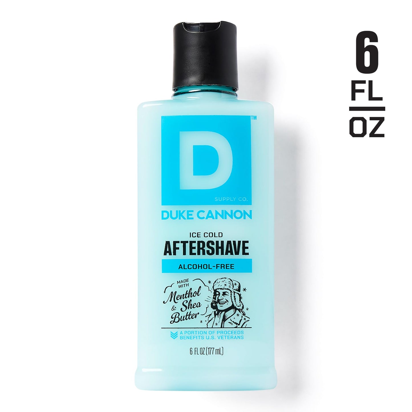 Duke Cannon Ice Cold Cooling After Shave Balm for Men - 6 fl oz - Alcohol-Free Post-Shave Balm for Men - Made with Menthol & Shea Butter