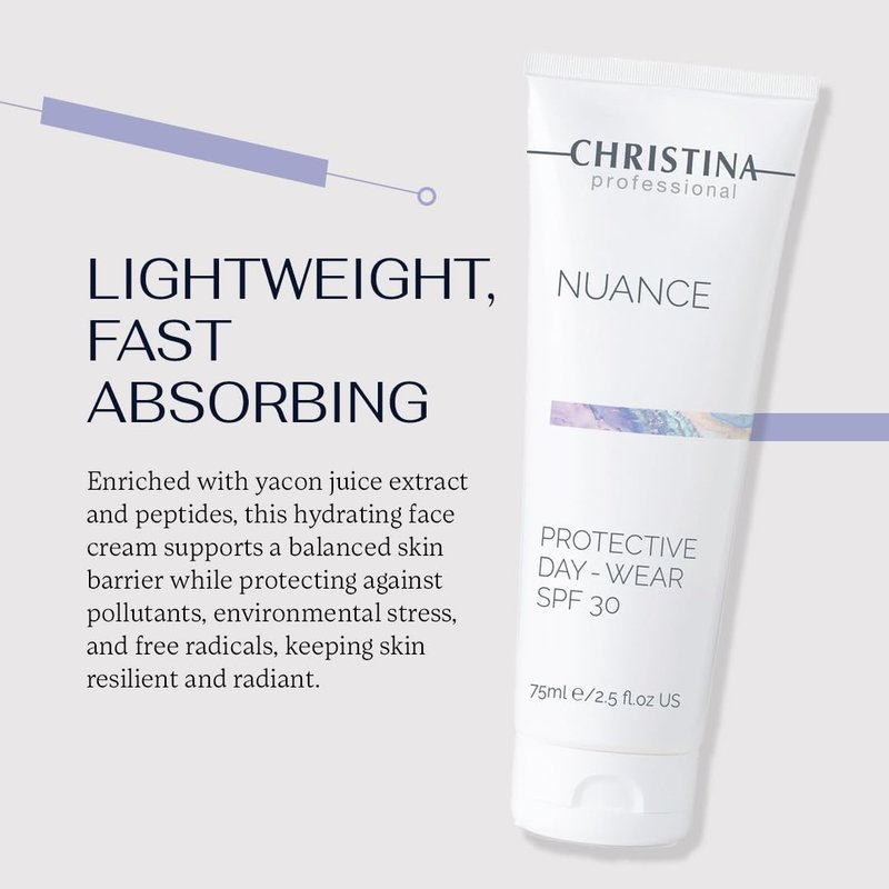 Christina Protective Day Cream SPF 30 | Hydrating Face Moisturizer with Hyaluronic Acid & Peptides - 75 ml