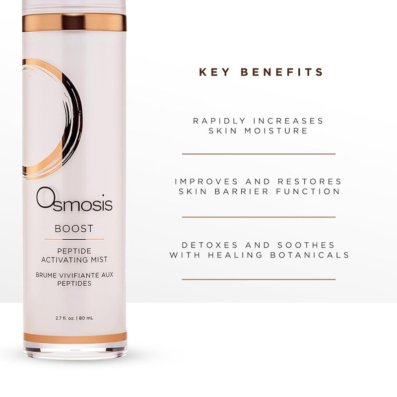 Osmosis Boost Peptide Facial Mist - Hydrating Spray for Sensitive Skin | 2.7 Fl Oz