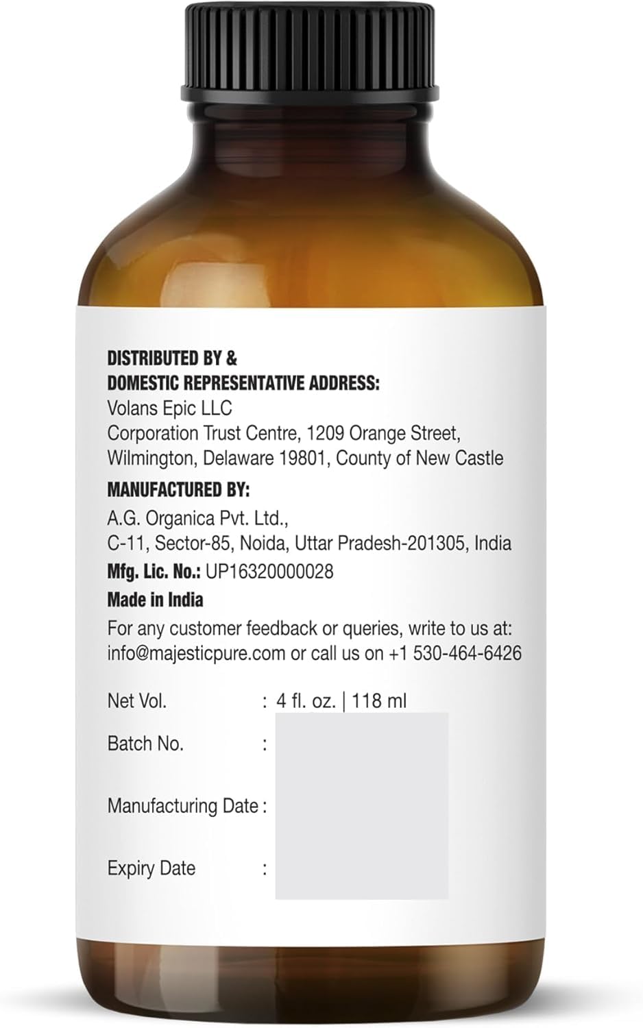 Majestic Pure Essential Oil with Glass Dropper - Essential Oils for Diffuser, Aromatherapy, Soap and Candle Making, Lavender Essential Oil, Lavender Oil, 4 Fl Oz