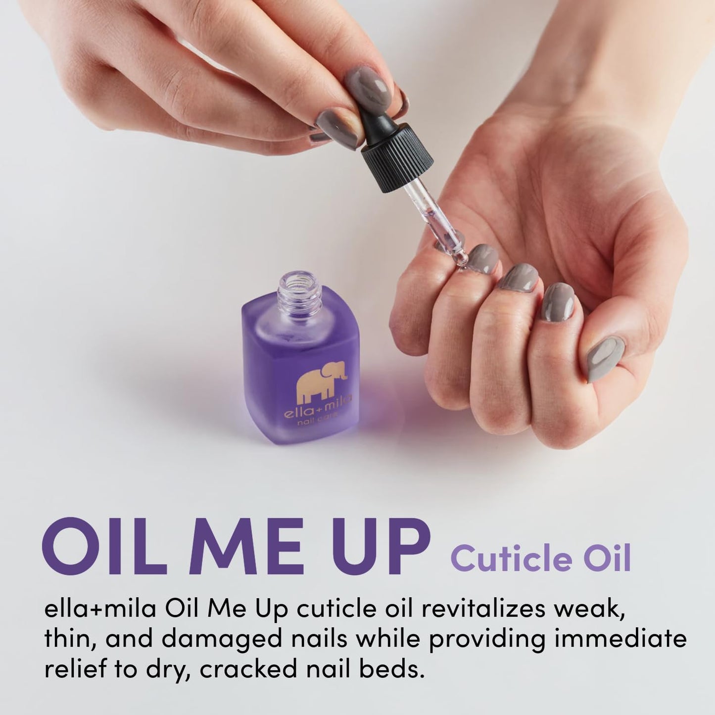 ella+mila Premium Cuticle Oil for Nail Growth - Fingernail Care Treatment with Lavender & Vitamin E - Strengthening Nail Oil for Damaged Fingernails - Natural Cuticle Moisturizer (0.45 fl oz)