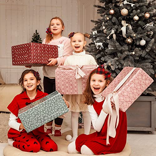 Whaline 9Pcs Christmas Buffalo Plaid Hair Bow Accessories Include Red Black Checkered Ribbon Hair Clips, Headband and Hair Scrunchies Christmas Barrette Ties for Girl Woman Teen Xmas Party Hair Gifts