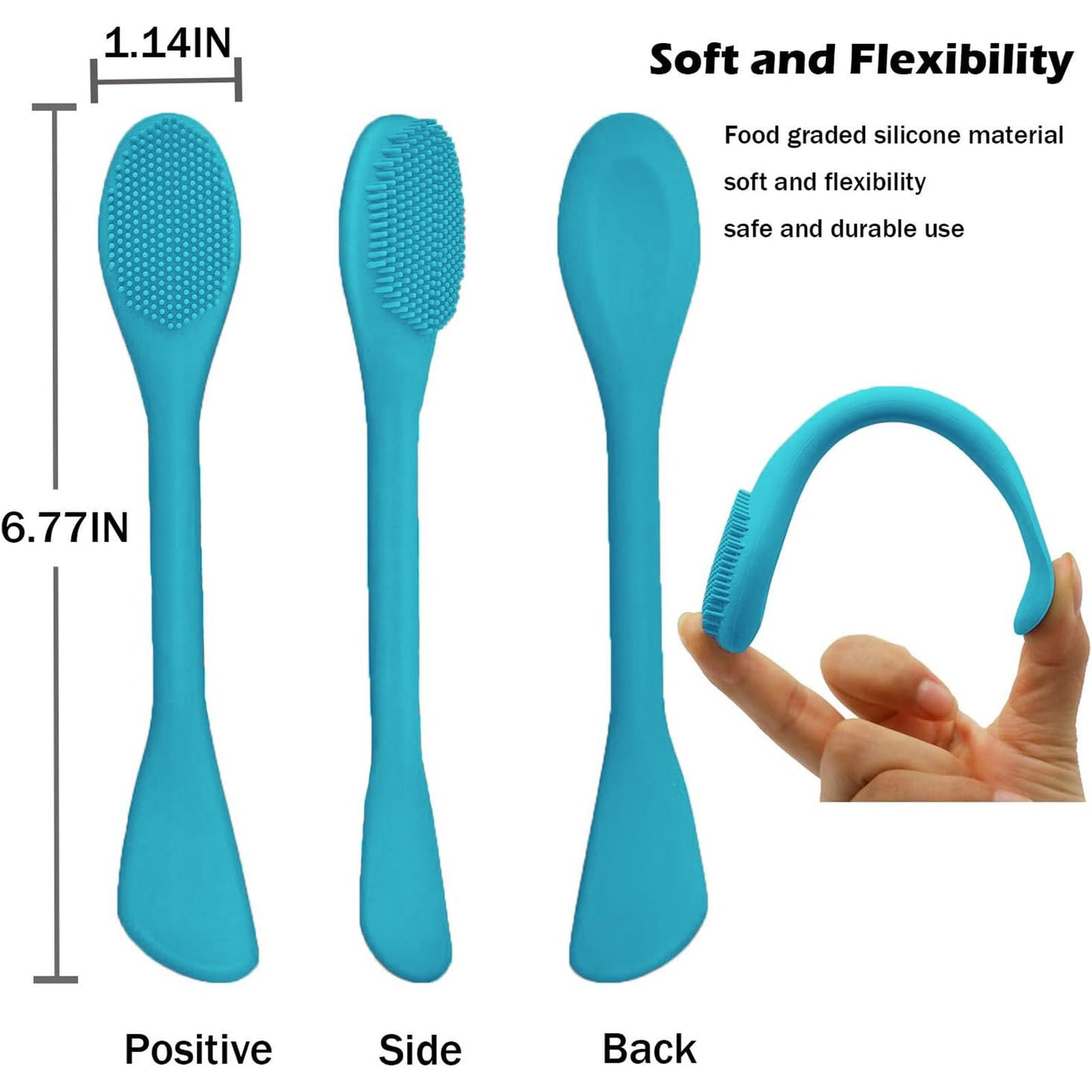 RamPula Pore Brush & Face Mask Applicator, Lymphatic Drainage Brush | Face Scrubber, Silicone Jelly Brush for Deep Pore Cleansing, Face Brush for Lymphatic Drainage Massager, Applicator for Mud, Clay