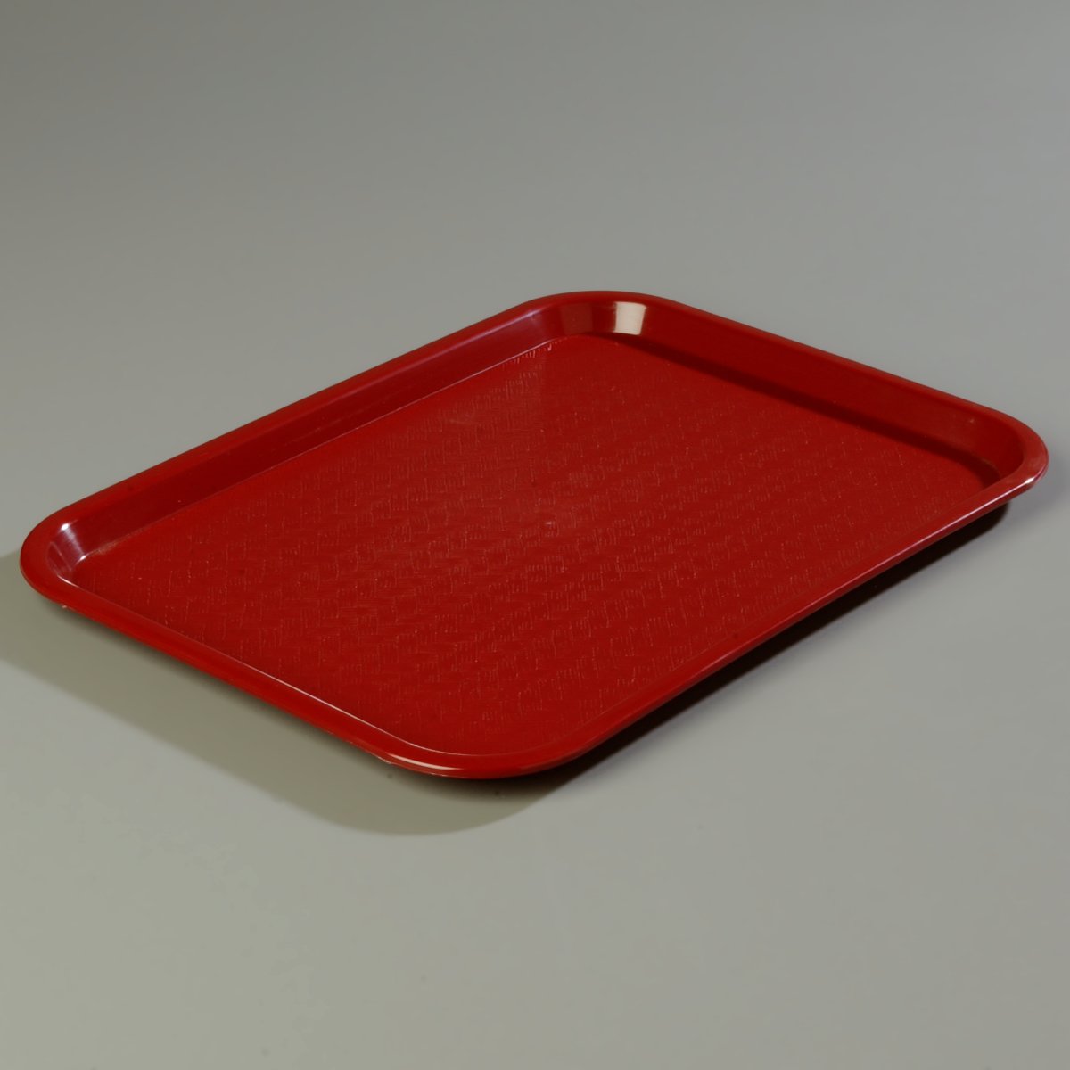Carlisle FoodService Products Fast Food Cafeteria Tray 14" x 18", Durable Polypropylene with Slip-Resistant Surface, Stackable for Cafes and Schools, BPA-Free, Burgundy