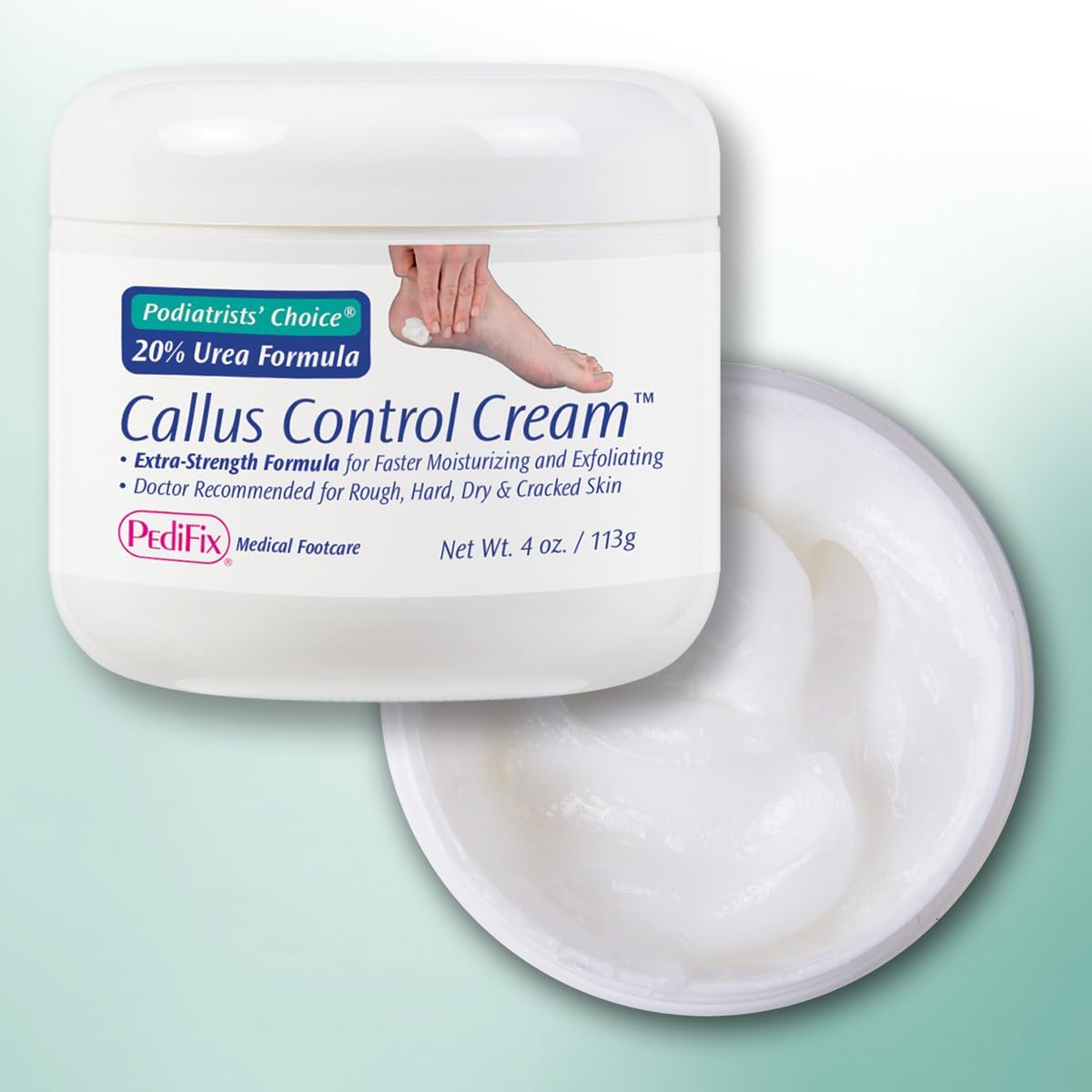 Pedifix 20% Urea Callus Control Foot Cream - Extra Strength Treatment for Dry, Cracked Feet | 4 Oz. (113g)