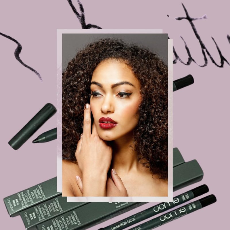 dome BEAUTY Black Gel Eye Liner Pencil - Black Eyeliner Gel for Precise Application, Long-Lasting, Smudge-Proof, Clean Beauty, Smooth Formula, Vegan, Ninja Black Eyeliner Pencil 0.05oz