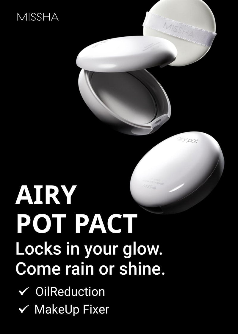 MISSHA Airy Pot Pressed Translucent Powder Pact 5g I Make Up Finishing Setting Powder For a Natural Matte Finish