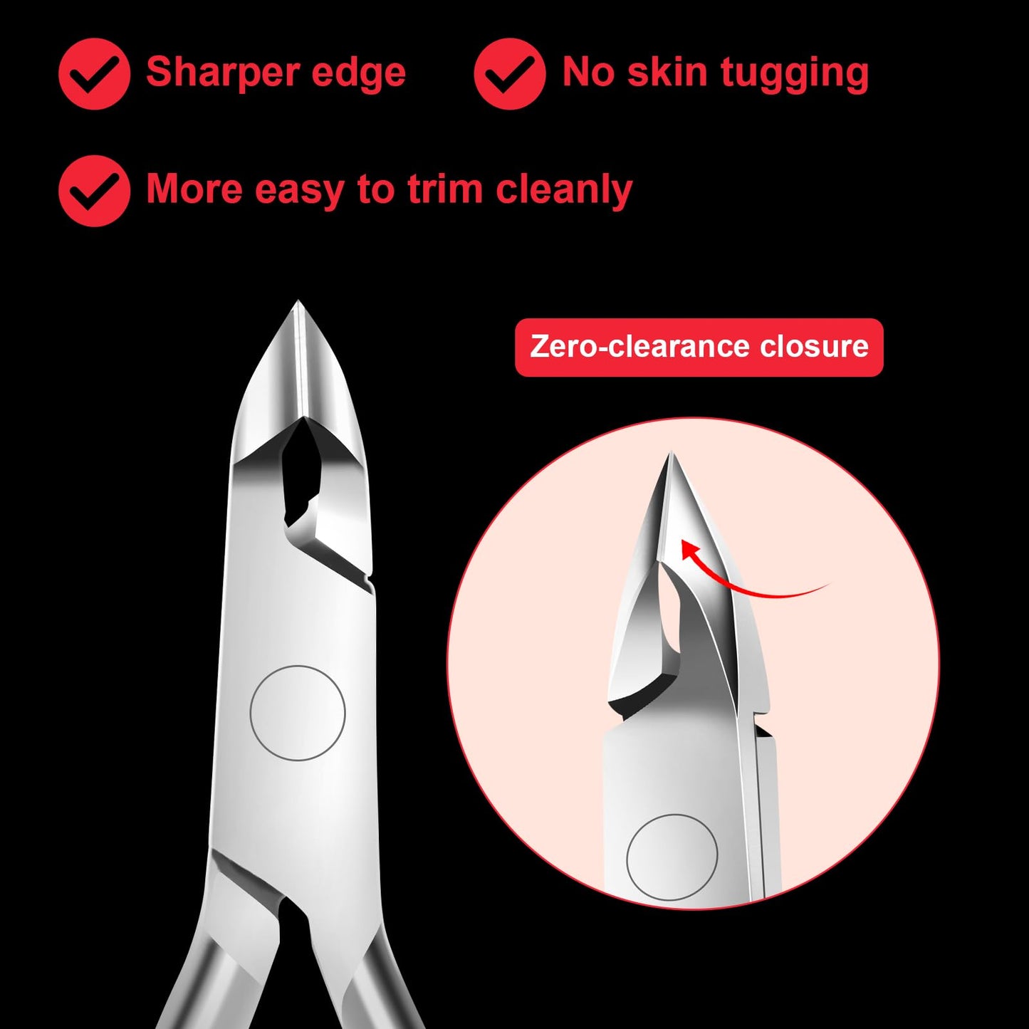 5pcs*0714 SHEFFYA Professional Cuticle Trimmer Nail Cuticle Cutter Stainless Steel Cuticle Nippers with Sharp Blades of Cuticle Clippers Manicure Tools with Double Nail Care Pedicure Nail Tools Nipper