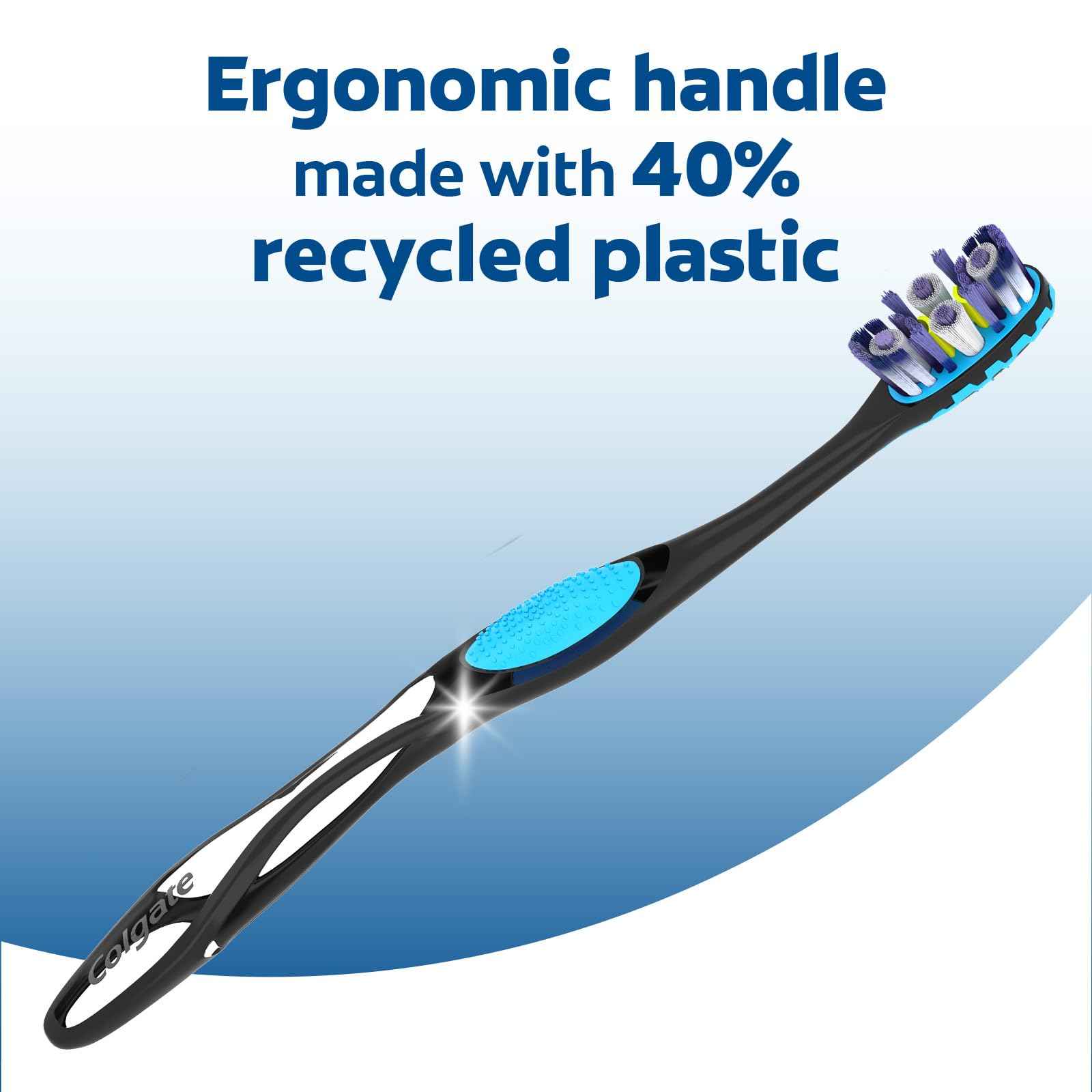 Colgate 360 Advanced Clean Adult Soft Toothbrush Pack, 6 Soft Bristled Toothbrushes with Cheek and Tongue Cleaner, Helps Clean Your Teeth, Tongue, Cheeks, and Gums, 6 Pack