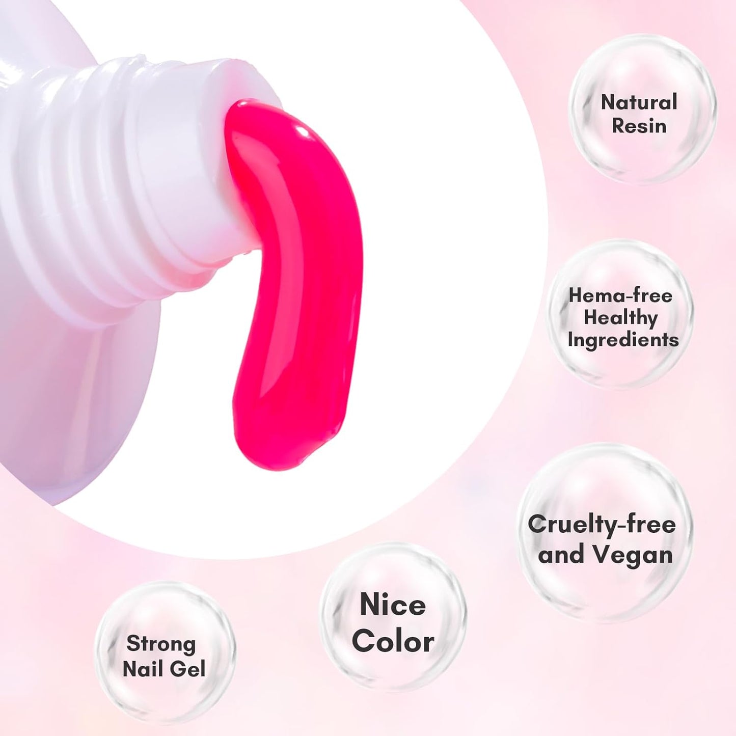 Makartt Poly Nail Gel: Clear 50ML Gel Builder for Natural-Looking Strengthener 3D Molding Gel for Trendy Nail Art-Long-Lasting and Easy to Use Supplies