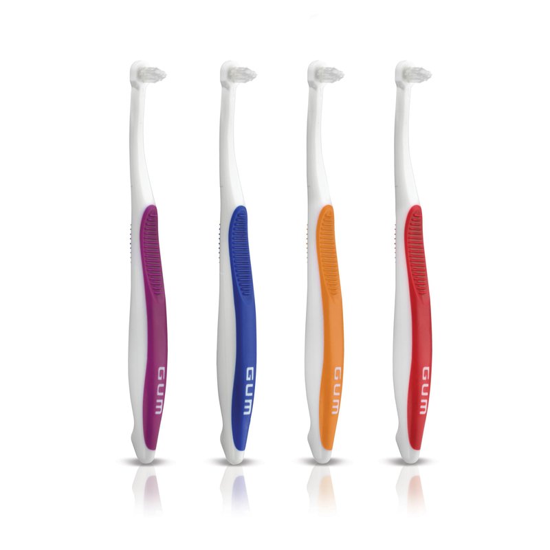 GUM End Tuft Toothbrush for Adults, Soft Dental Brush with Extra-Small Head for Hard-to-Reach Areas, Implants, Back Teeth & Wisdom Teeth, 1 Count