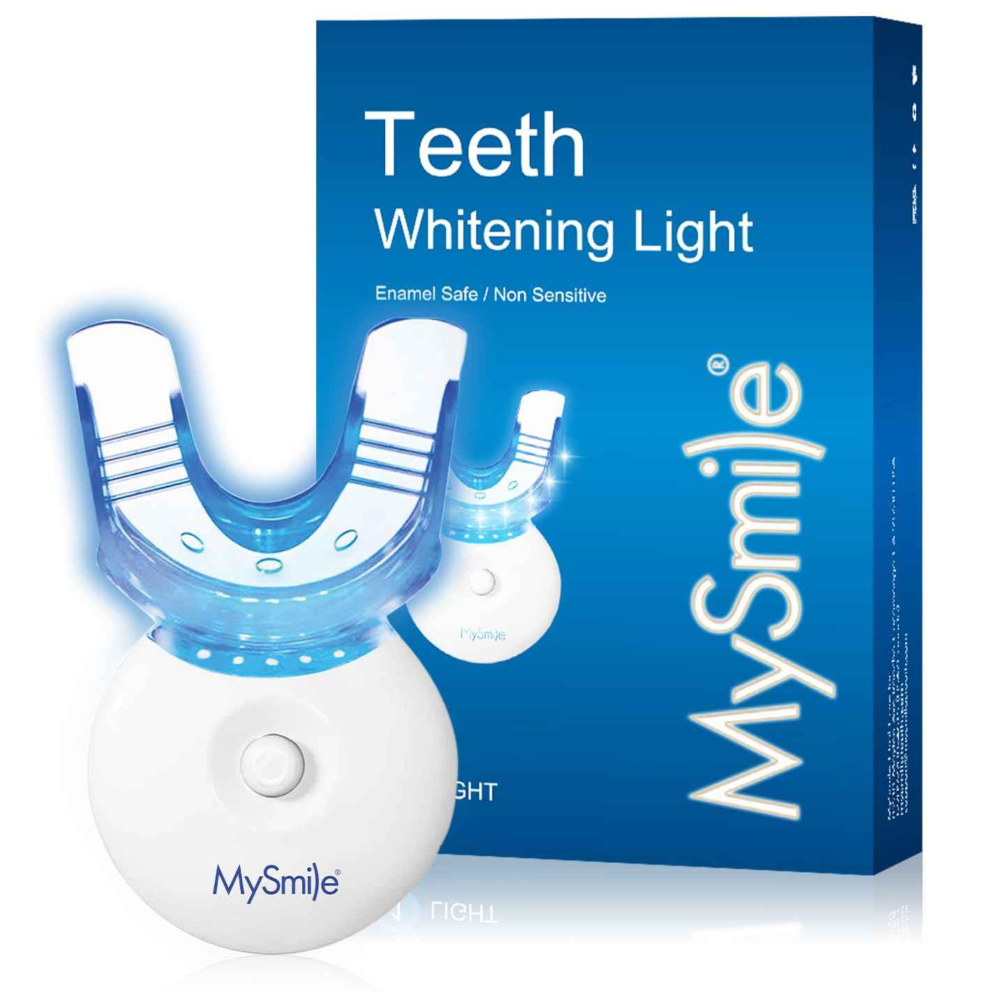 MySmile Teeth Whitening Light with Mouth Trays- 5LED Powerful Accelerator Light Integrated with Smart Timer and Long Lasting Batteries(Teeth Whitening Gel Not Included)