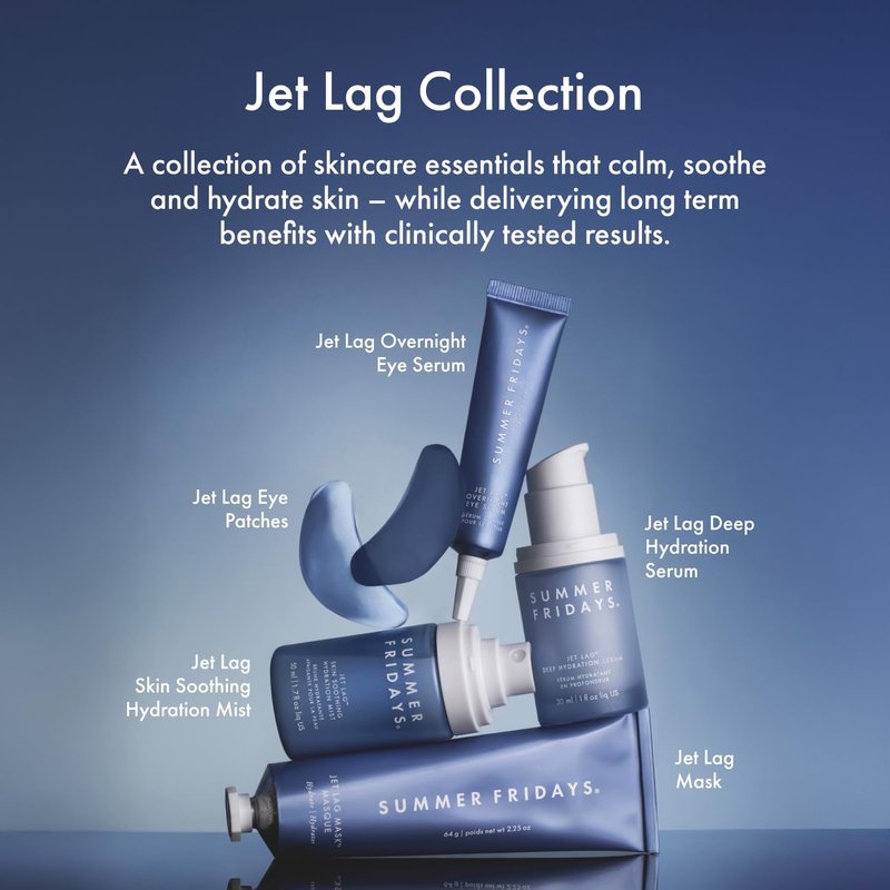 Jet Lag Mask - Hydrating Face Moisturizer & Mask with Hyaluronic Acid, Niacinamide & Antioxidants | 2.25 Oz