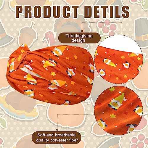 Giegxin 30 Pcs Fall Thanksgiving Headbands for Women Bulk Fall Pumpkins Headbands Autumn Hairband Elastic Non Slip Hair Accessories for Women