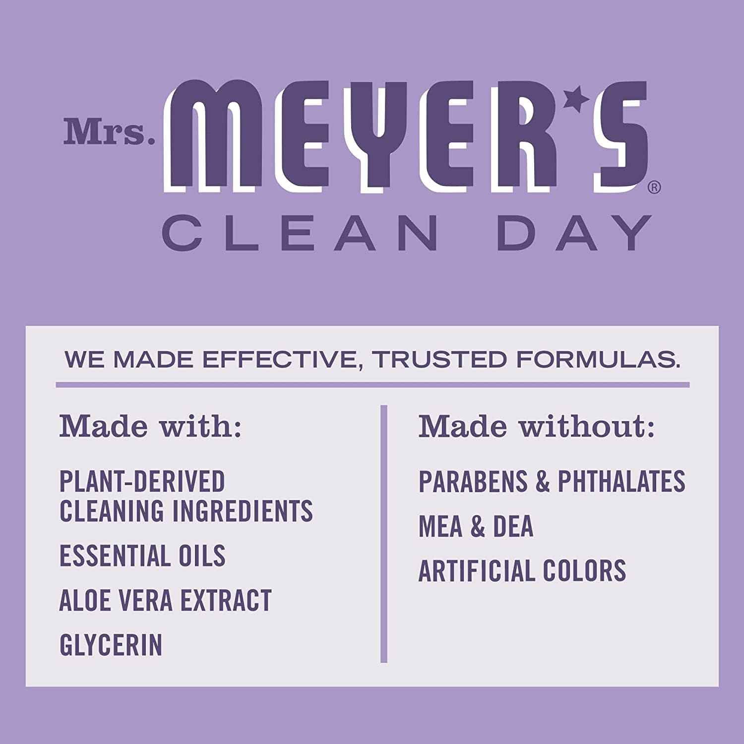 Mrs. MEYER'S CLEAN DAY Variety Pack 1 Liquid Hand Soap Lilac 12.5 OZ, 1 Dish Soap, Daisy 16 OZ, 1 CT