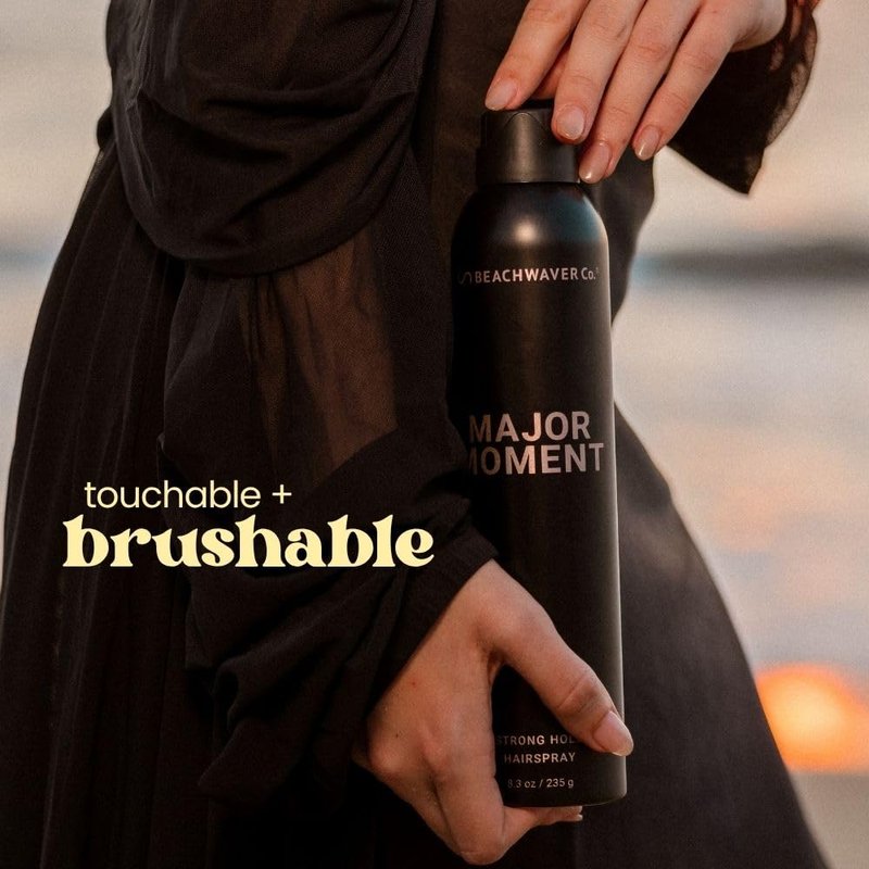 Beachwaver Co. Major Moment Strong-Hold Hairspray - Extra-Strength Vegan Formula | Travel Size (1.4 Oz) for Long-Lasting Styles