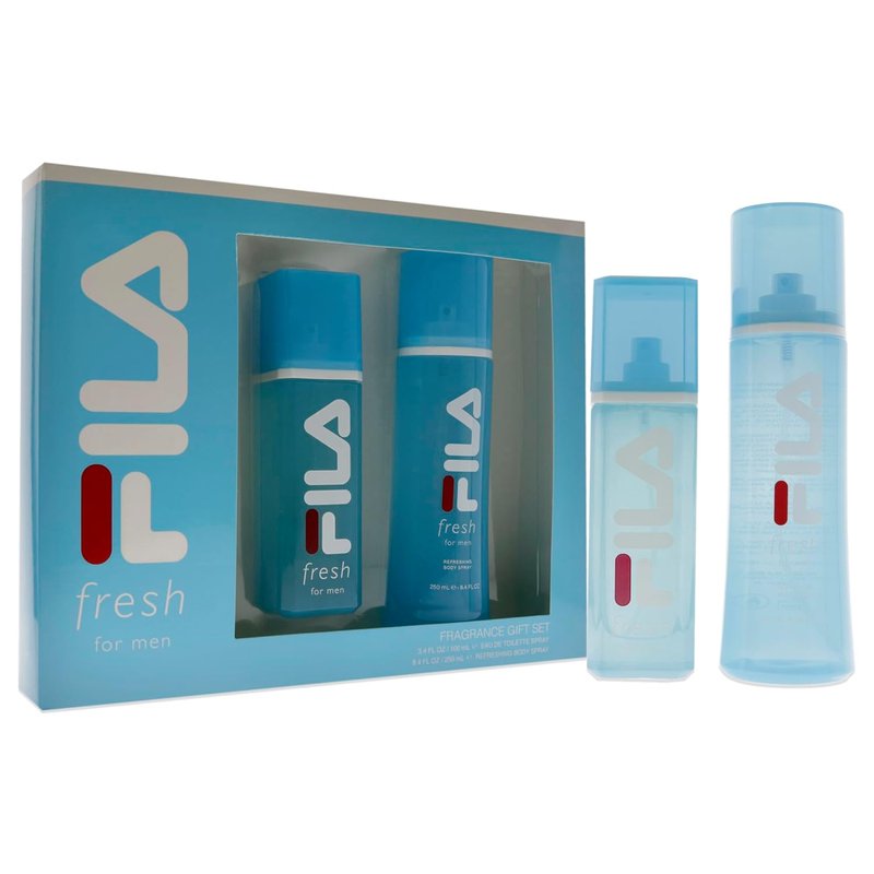 FILA Fresh Gift Set - Men's EDT & Body Spray with Crisp Aquatic Aroma | Long-Lasting Cologne - 2 Piece Set