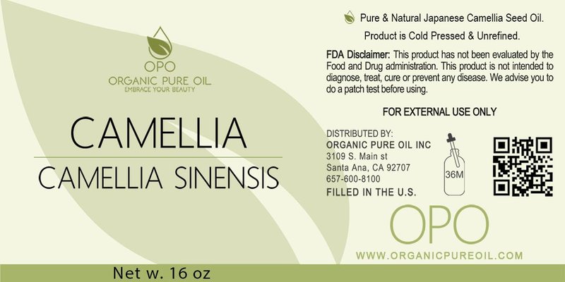 OPO Japanese Camellia Seed Oil - 16 oz Cold Pressed, Unrefined, Extra Virgin, Perfect for Body, Skin, Hair, Face, Nails