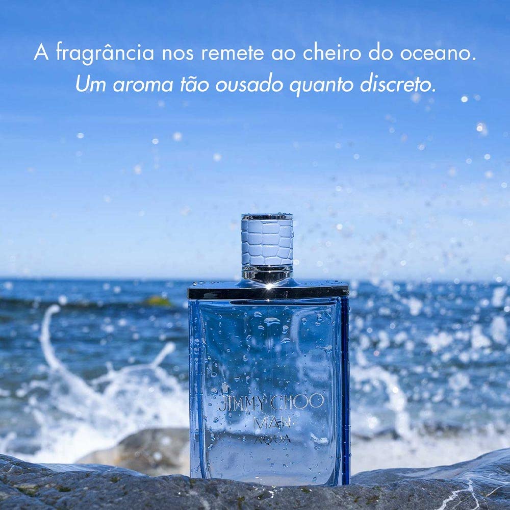 JIMMY CHOO - Man Aqua Eau de Toilette - Men's Fragrance - Fougere Marine Woody - With notes of Grapefruit, Clary Sage & Salty Moss - 3.3 Fl Oz